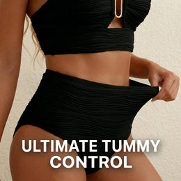 Gold Hardware High-Waist Bikini Set