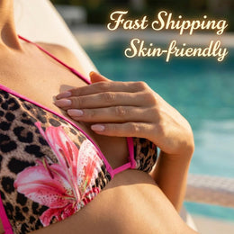 Neon Leopard Lily Triangle Bikini Set