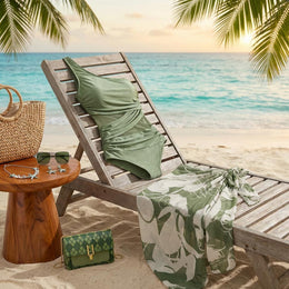 One-Shoulder Swimsuit with Floral Sarong Set