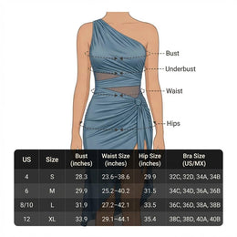 One-Shoulder Swimsuit with Mesh Sarong Set