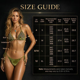 Olive Velvet Beaded Triangle Bikini Set
