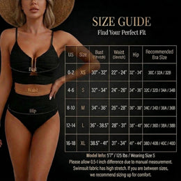 Gold Hardware High-Waist Bikini Set